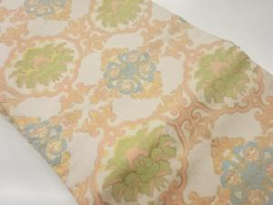 花唐草文に花菱模様織出し名古屋帯